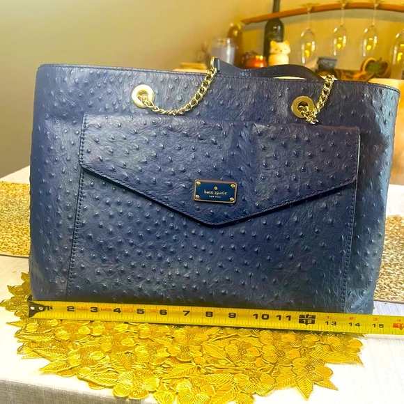 Kate Spade Ostrich Embossed Leather Tote - Picture 6 of 8